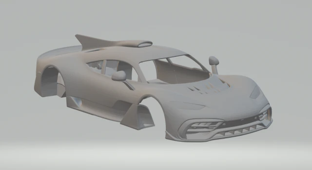 Mercedes amg project one 3D Print Model .c4d .max .obj .3ds .fbx .stl .blend 