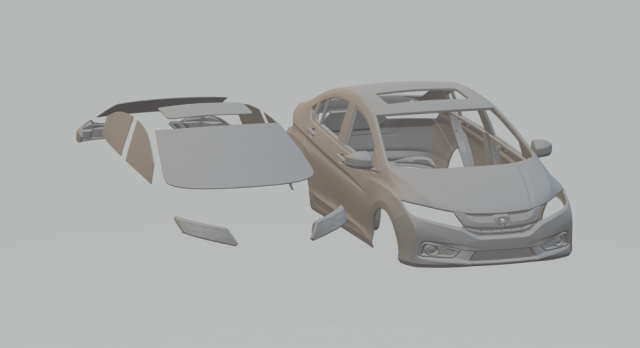 Honda city Modelo de impresión 3D .c4d .max .obj .3ds .fbx .stl .blend