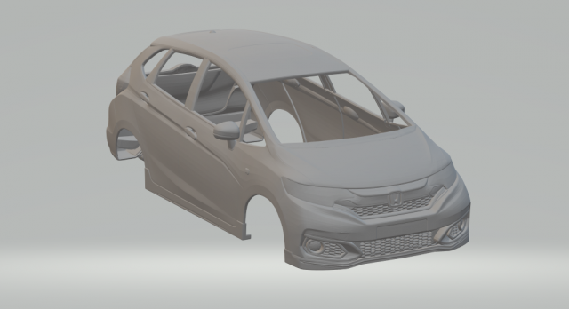 Honda fit 3D Print Model .c4d .max .obj .3ds .fbx .stl .blend 