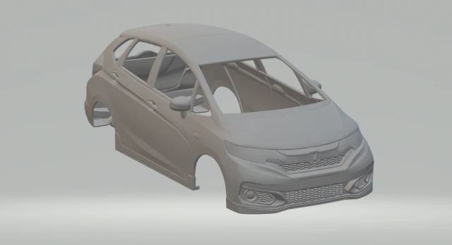 Honda fit 3D Print Model .c4d .max .obj .3ds .fbx .stl .blend 