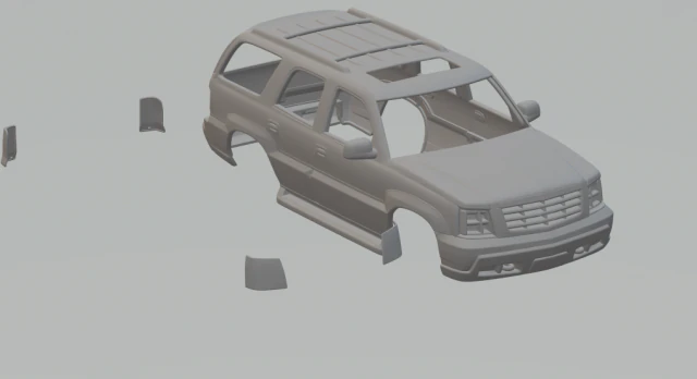 Cadillac escalade 02 3D Print Model .c4d .max .obj .3ds .fbx .stl .blend