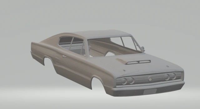 Dodge charger 66 3D Print Model .c4d .max .obj .3ds .fbx .stl .blend 