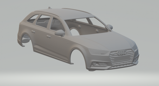 Audi s4 avant 3D 打印模型 .c4d .max .obj .3ds .fbx .stl .blend 
