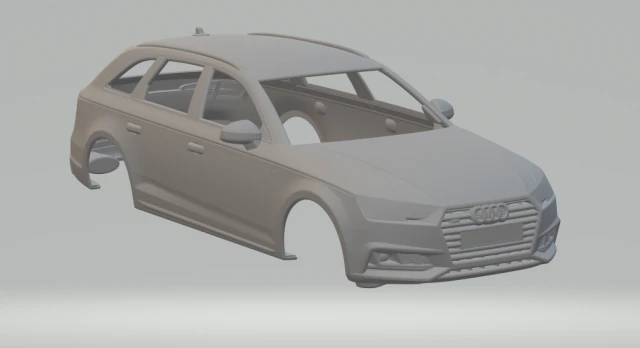 Audi s4 avant 3D Print Model .c4d .max .obj .3ds .fbx .stl .blend 