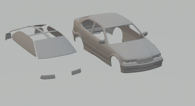 Series 3 e36 compact 1994 3D Print Model .c4d .max .obj .3ds .fbx .stl .blend