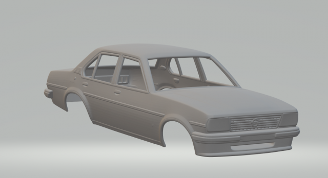 Opel ascona 3D Print Model .c4d .max .obj .3ds .fbx .stl .blend 