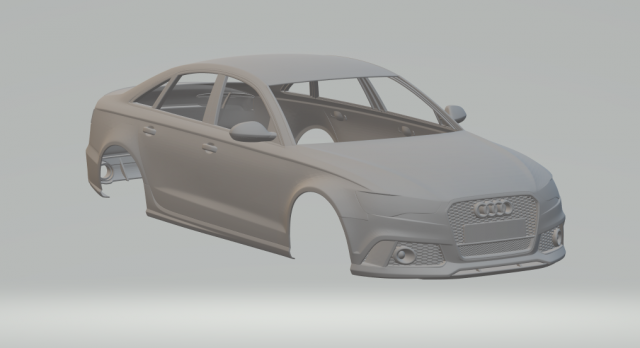 Audi rs6 sedan 2015 3D प्रिंट मॉडल .c4d .max .obj .3ds .fbx .stl .blend 