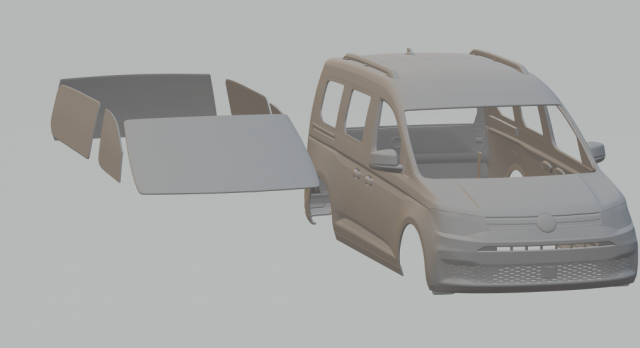 Vw caddy 3D प्रिंट मॉडल .c4d .max .obj .3ds .fbx .stl .blend