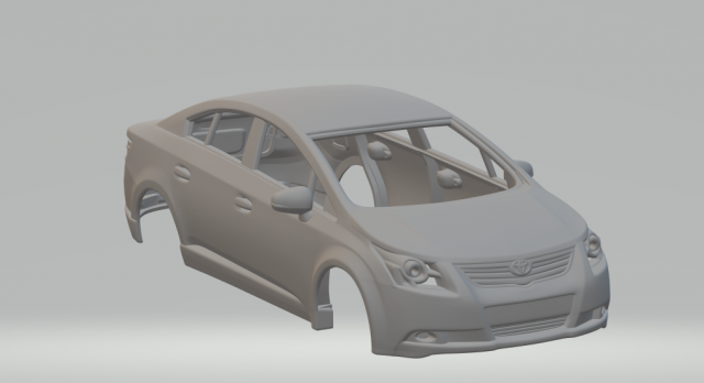 Toyota avensis 2009 3D 프린트 모델 .c4d .max .obj .3ds .fbx .stl .blend 