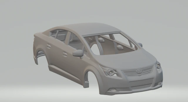 Toyota avensis 2009 3D Print Model .c4d .max .obj .3ds .fbx .stl .blend 