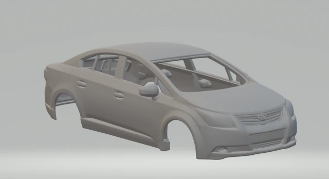 Toyota avensis 2009 3D Print Model .c4d .max .obj .3ds .fbx .stl .blend 