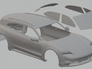 Porsche taycan cross turismo turbo s 22 3D Print Model