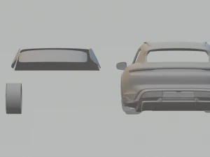 Porsche taycan cross turismo turbo s 22 3D Print Model