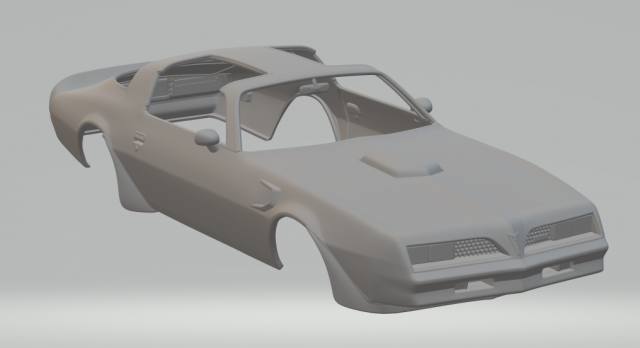 Pontiac firebird trans am 77 3D प्रिंट मॉडल .c4d .max .obj .3ds .fbx .stl .blend 