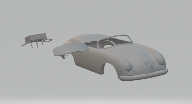 Porsche 356a speedster 3D Print Model .c4d .max .obj .3ds .fbx .stl .blend 