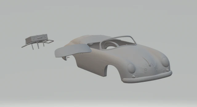 Porsche 356a speedster 3D Print Model .c4d .max .obj .3ds .fbx .stl .blend 