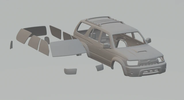TOYOTA 4RUNNER 3D Print Model .c4d .max .obj .3ds .fbx .stl .blend 