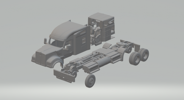 Kenworth w990 2020 3D 프린트 모델 .c4d .max .obj .3ds .fbx .stl .blend