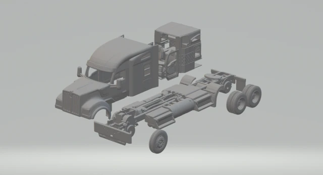 Kenworth w990 2020 3D Print Model .c4d .max .obj .3ds .fbx .stl .blend 