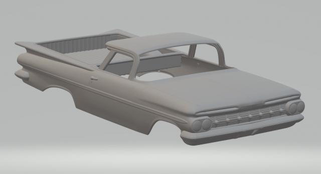 Chevrolet el camino 59 3D printmodel .c4d .max .obj .3ds .fbx .stl .blend