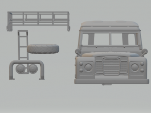 Land rover series III 1972 3D-printmodel