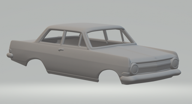 Opel rekord mk4 sedan 63 3D 프린트 모델 .c4d .max .obj .3ds .fbx .stl .blend 