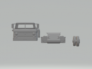 C6001957 coe truck 3Dプリントモデル
