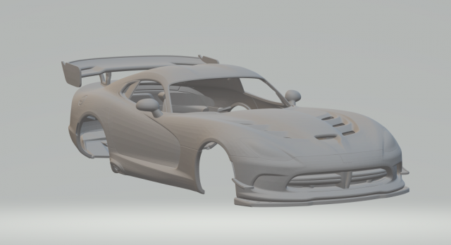 Dodge viper acr 3D Print Model .c4d .max .obj .3ds .fbx .stl .blend 