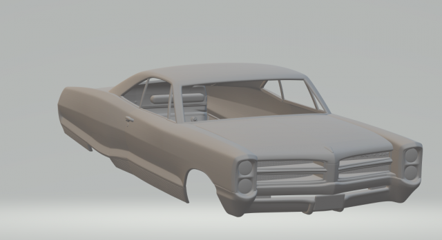 Pontiac Bonneville Hardtop 66 3D Принт Модель .c4d .max .obj .3ds .fbx .stl .blend 