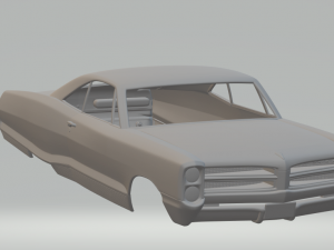 Pontiac Bonneville Hardtop 66 3Dプリントモデル