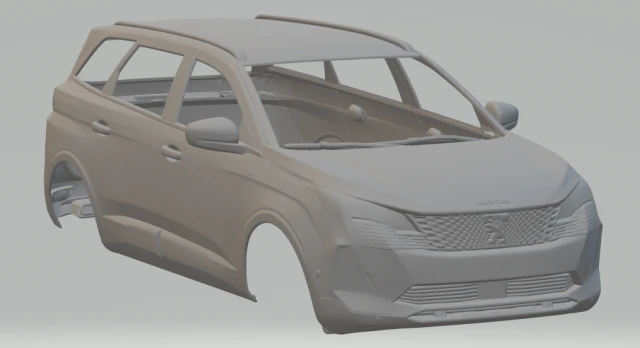 Peugeot 5008 3D Print Model .c4d .max .obj .3ds .fbx .stl .blend 