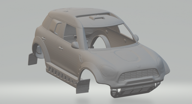 Mini coutryman x raid 3D 프린트 모델 .c4d .max .obj .3ds .fbx .stl .blend 