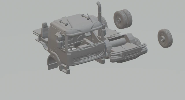 Renault kerax 3D Print Model .c4d .max .obj .3ds .fbx .stl .blend 