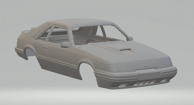 Mustang svo 86 3D Print Model .c4d .max .obj .3ds .fbx .stl .blend 