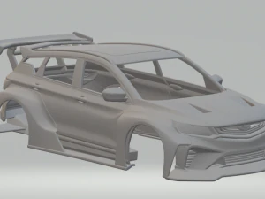 Konsep balap Geely binyue gsc Model Cetak 3D
