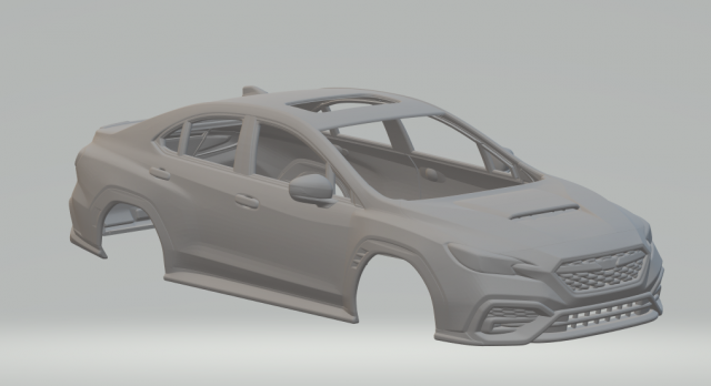 Subaru wrx 22 3D Print Model .c4d .max .obj .3ds .fbx .stl .blend 