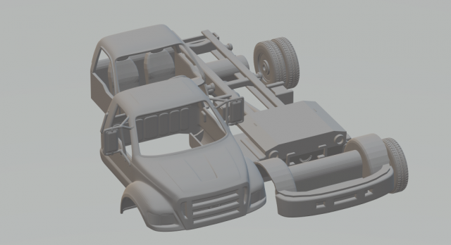 F-750 4x2 Modelo de impresión 3D .c4d .max .obj .3ds .fbx .stl .blend 