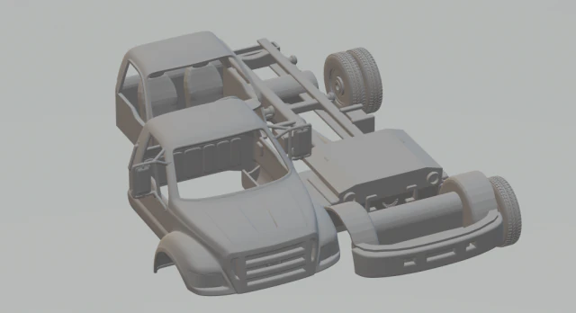 F-750 4x2 3D Print Model .c4d .max .obj .3ds .fbx .stl .blend 