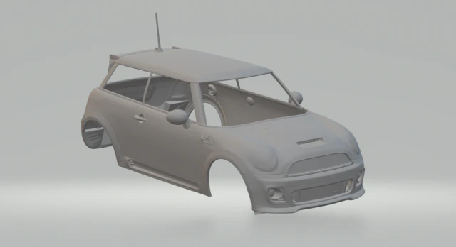 Mini jcw gp 3D Print Model .c4d .max .obj .3ds .fbx .stl .blend 