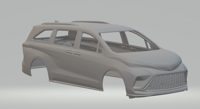 Toyota sienna 2022 Modèles 3D en vedette .c4d .max .obj .3ds .fbx .stl .blend 