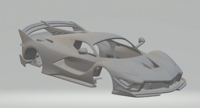 Ferrari fxx evo 3D Print Model .c4d .max .obj .3ds .fbx .stl .blend