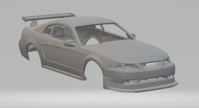 Mustang cobra 2000 Model do druku 3D .c4d .max .obj .3ds .fbx .stl .blend