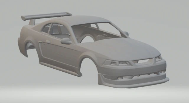 Mustang cobra 2000 3D Print Model .c4d .max .obj .3ds .fbx .stl .blend 