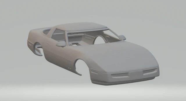 Chevrolet Corvette 83 3D Print Model .c4d .max .obj .3ds .fbx .stl .blend 