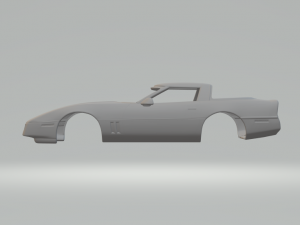 Chevrolet Corvette 83 Model Cetak 3D