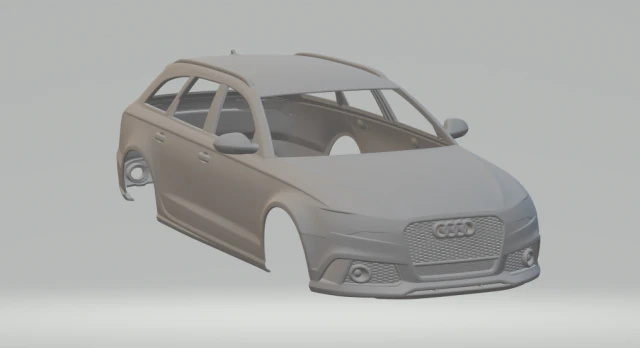 Audi rs6 avant 3D Print Model .c4d .max .obj .3ds .fbx .stl .blend 