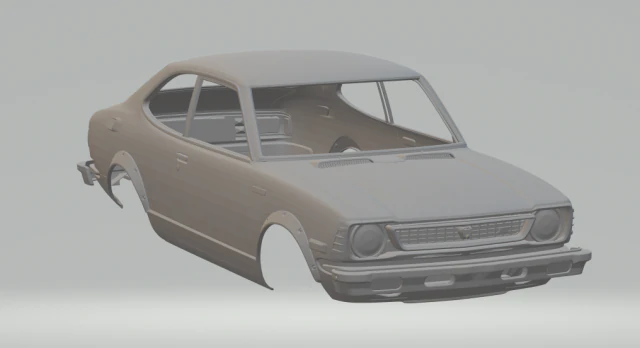 Toyota corolla 3D Print Model .c4d .max .obj .3ds .fbx .stl .blend 