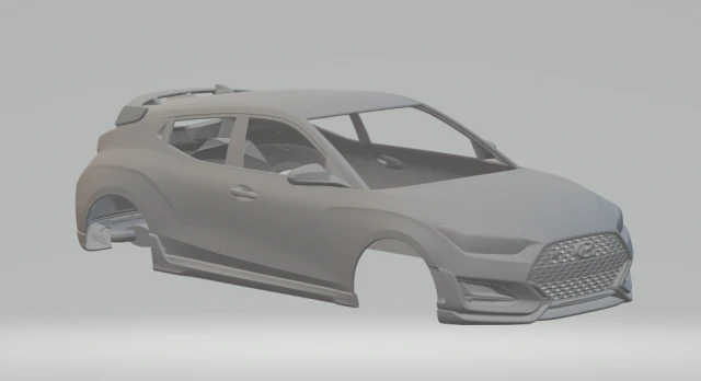 Hyundai veloster 3D Print Model .c4d .max .obj .3ds .fbx .stl .blend 