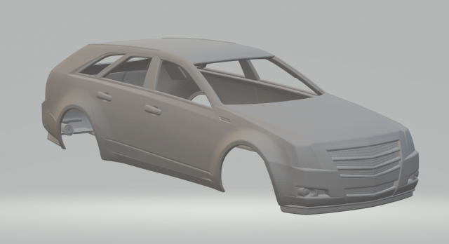 Cadillac cts sport wagon 2009 Modelo de impresión 3D .c4d .max .obj .3ds .fbx .stl .blend 