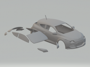 Renault megane 3D-printmodel